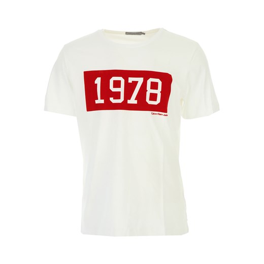 Calvin Klein Koszulka dla Mężczyzn Na Wyprzedaży w Dziale Outlet, Biały, Bawełna, 2019, M XL