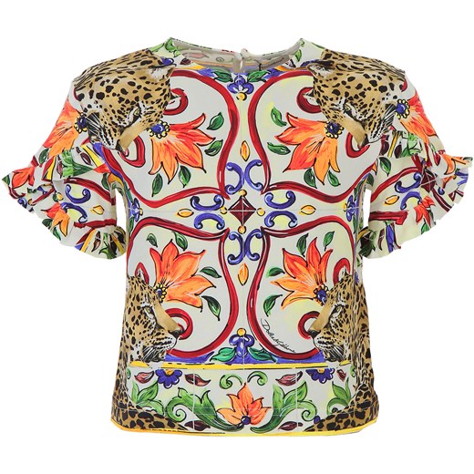 Dolce & Gabbana Koszulka Dziecięca dla Dziewczynek Na Wyprzedaży w Dziale Outlet, multikolor, Bawełna, 2019, 4Y 8Y