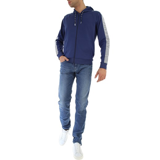 Emporio Armani Bluza dla Mężczyzn Na Wyprzedaży, niebieski, Bawełna, 2019, L XL XXL