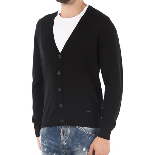 Emporio Armani Sweter dla Mężczyzn Na Wyprzedaży, czarny, Bawełna, 2019, L M S