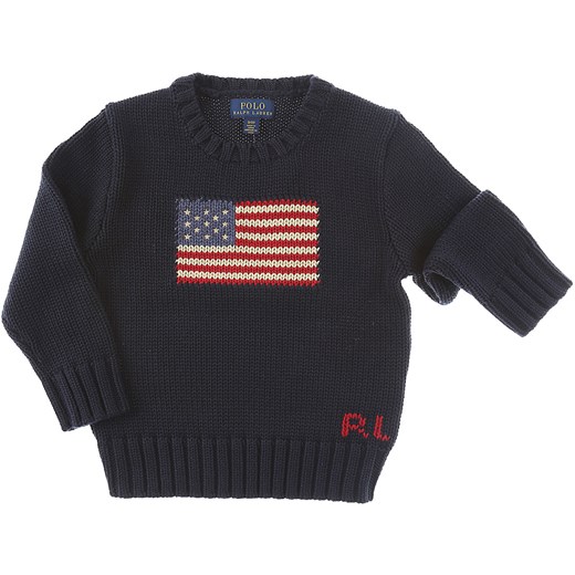 Ralph Lauren Swetry Dziecięce dla Chłopców, granatowy, Bawełna, 2021, 2Y 4Y