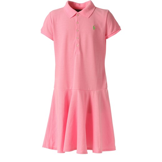 Ralph Lauren Sukienka dla Dziewczynek Na Wyprzedaży w Dziale Outlet, neonowy różowy, Poliester, 2019, L XL