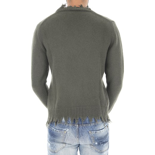 Overcome Sweter dla Mężczyzn Na Wyprzedaży, wojskowy zielony, Bawełna, 2019, M XL XXL