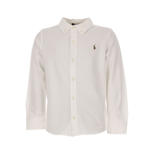Ralph Lauren Dziecięce Koszulki Polo dla Chłopców Na Wyprzedaży w Dziale Outlet, biały, Bawełna, 2019, 6Y 7Y
