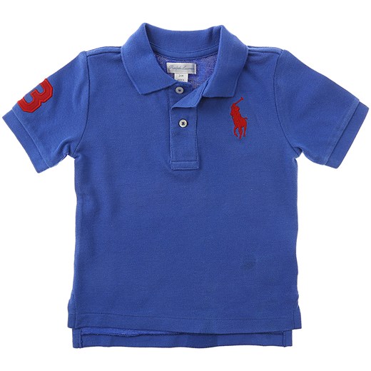 Ralph Lauren Niemowlęca Koszulka Polo dla Chłopców Na Wyprzedaży, Niebieski, Bawełna, 2017, 12M 2Y 9M