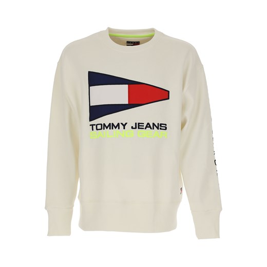 Tommy Hilfiger Bluza dla Mężczyzn Na Wyprzedaży, biały, Bawełna, 2019, L M XL