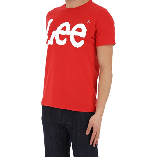 Lee Koszulka dla Mężczyzn, Czerwony, Bawełna, 2017, L M XL