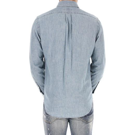 Ralph Lauren Koszula dla Mężczyzn Na Wyprzedaży, jasny niebieski denim, Bawełna, 2019, L M S XL