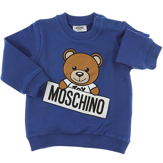 Moschino Bluzy Niemowlęce dla Chłopców Na Wyprzedaży, Niebieski, Bawełna, 2019, 24M