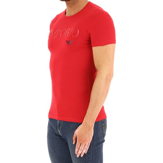 Emporio Armani Koszulka dla Mężczyzn Na Wyprzedaży, Czerwony, Bawełna, 2019, L XL