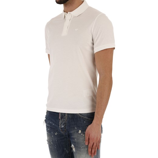 Emporio Armani Koszulka Polo dla Mężczyzn Na Wyprzedaży, biały, Bawełna, 2019, S XXL XXXL