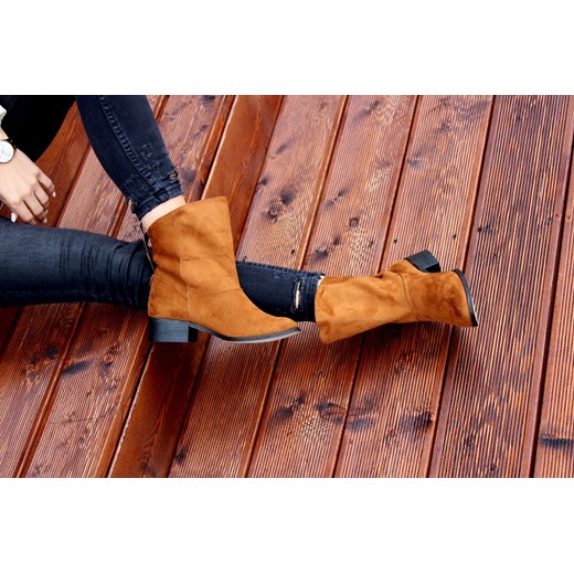 cudowne workery ohshoes kati eko zamsz kolor camelowy POLSKA PRODUKCJA 40 ohbutik