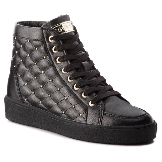 Sneakersy GUESS - FLACE3 LEA12 BLACK Guess  39 eobuwie.pl