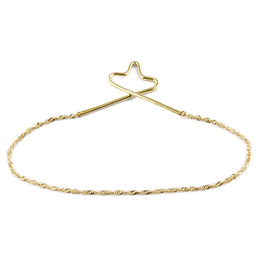 Złoty marszczony łańcuszek do krawata 925 Northern Jewelry   Trendhim