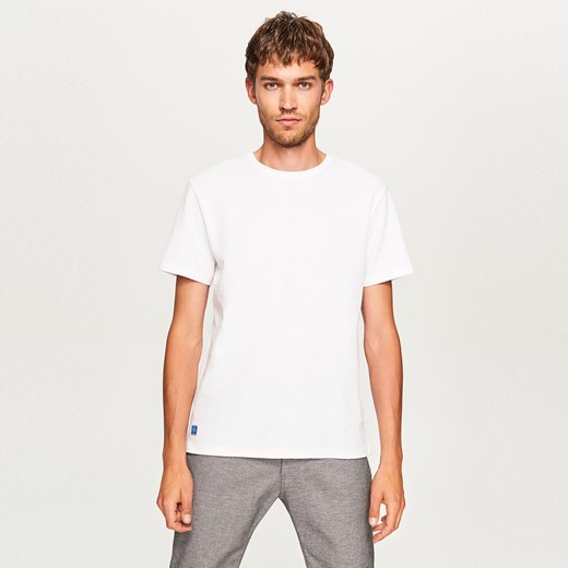 Reserved - Gładki t-shirt - Biały  Reserved M 
