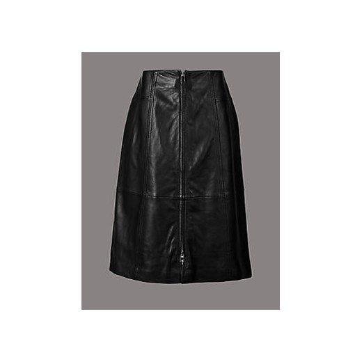 Leather A-Line Midi Skirt  Marks & Spencer   Marks&Spencer