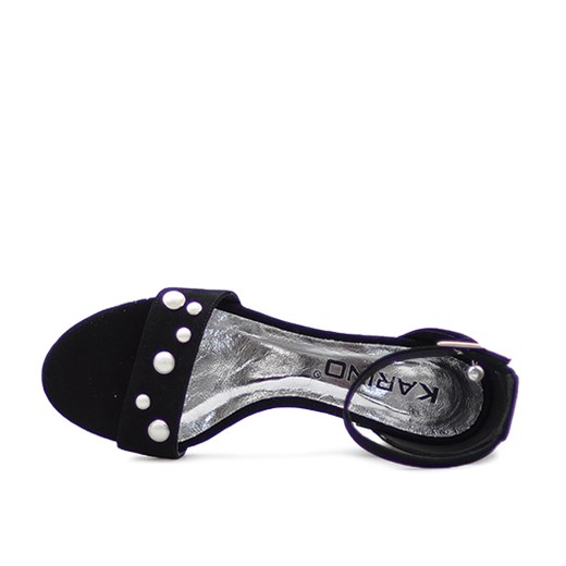 Sandały Karino 2481/003-P Czarne zamsz  Karino  promocja Arturo-obuwie 