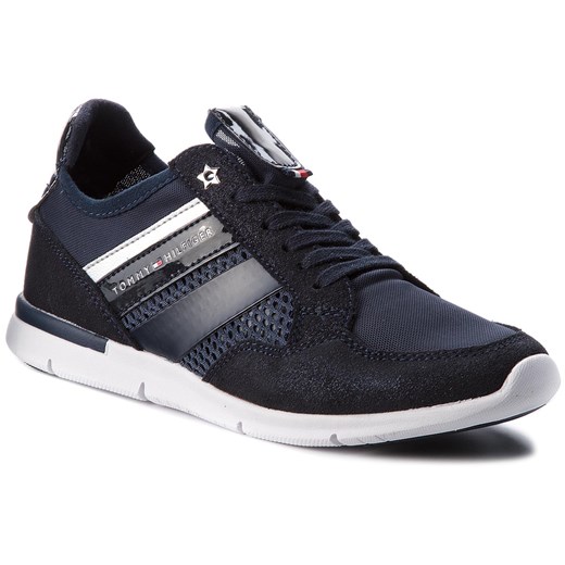 Sneakersy TOMMY HILFIGER - Metallic Light Weight Sneaker FW0FW02996 Midnight 403 Tommy Hilfiger  42 eobuwie.pl
