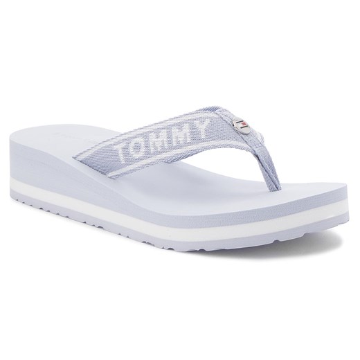 Japonki TOMMY HILFIGER - Tommy Branding Beach Sandal FW0FW02953 Halogen Blue 425  Tommy Hilfiger 37 eobuwie.pl