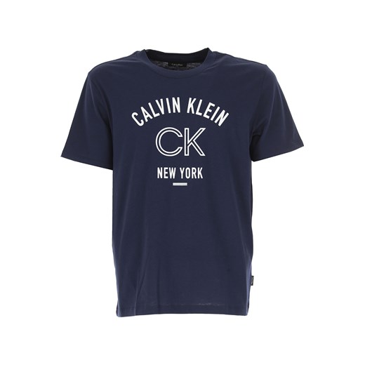 Calvin Klein Koszulka dla Mężczyzn, Navy Blue, Cotton, 2017, M S XL Calvin Klein  XL RAFFAELLO NETWORK