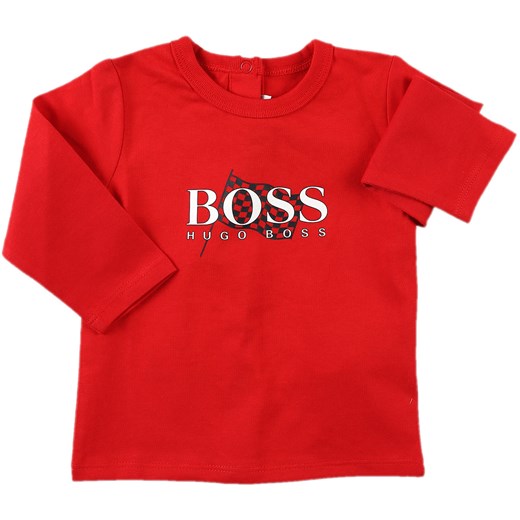 Hugo Boss Koszulka Niemowlęca dla Chłopców, Red, Cotton, 2017, 12M 18M 6M 9M Hugo Boss  18M RAFFAELLO NETWORK