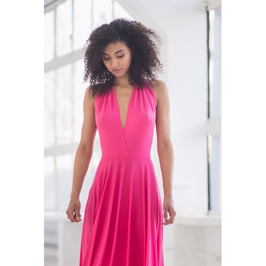 INFINITY DRESS midi fuksja - sukienka midi -30% Risk Made In Warsaw  M wyprzedaż  