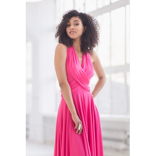 INFINITY DRESS midi fuksja - sukienka midi -30% Risk Made In Warsaw  M okazja  