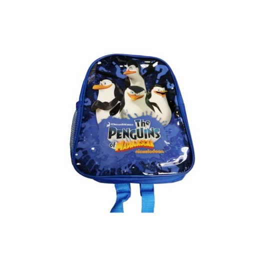 plecak zapinana na zamek, przedszkolny   Pingwiny z Madagaskaru   One Size promocja txm.pl 
