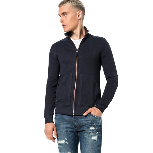 Kardigan 'zip jacket with material mix'  Tom Tailor M AboutYou
