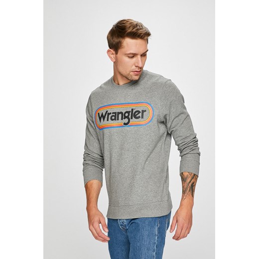 Bluza męska szara Wrangler w stylu młodzieżowym 
