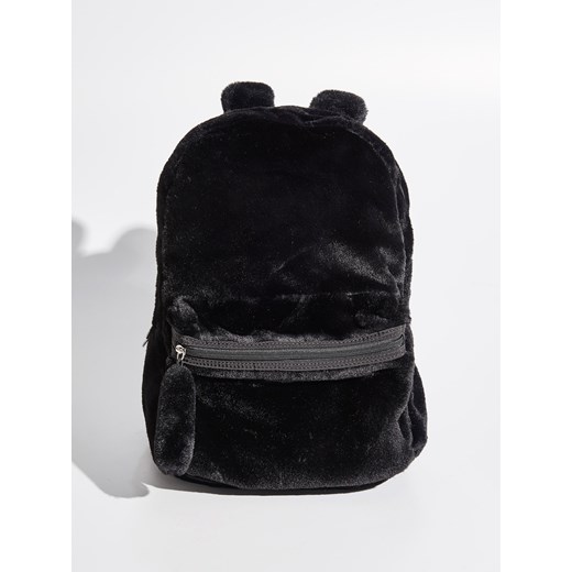 Sinsay - Pluszowy plecak - Czarny Sinsay czarny One Size 