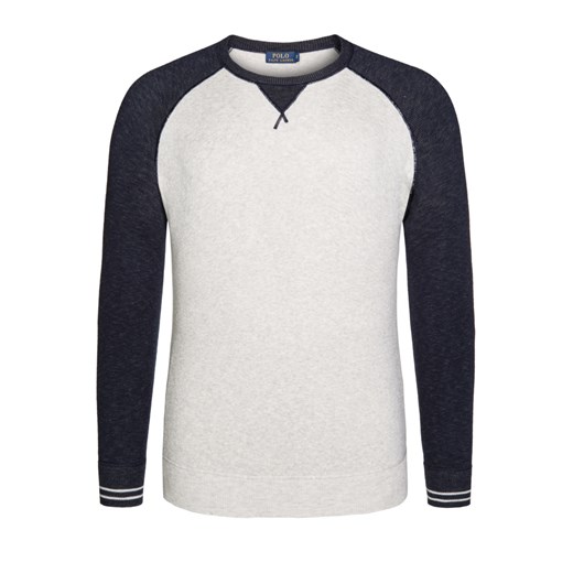 Polo Ralph Lauren, Modny, designerski pulower z wysokogatunkowej bawełny Szary