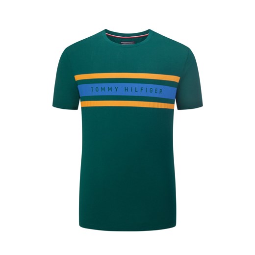 Tommy Hilfiger, T-shirt z nadrukiem z przodu Zielony