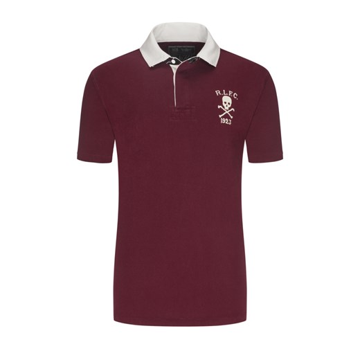 Polo Ralph Lauren, Koszulka rugby polo z kontrastowym kołnierzykiem Bordowy