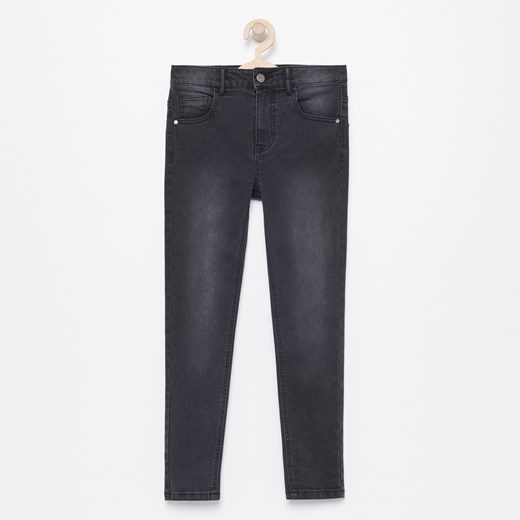 Reserved - Jeansowe spodnie rurki - Czarny Reserved szary 152 
