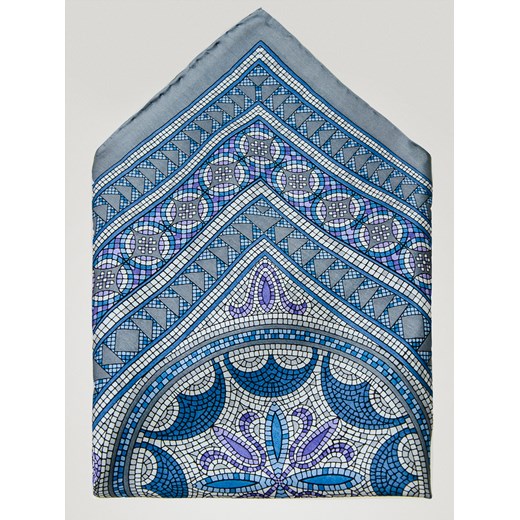 jedwabna poszetka z motywem mozaiki  Allora  