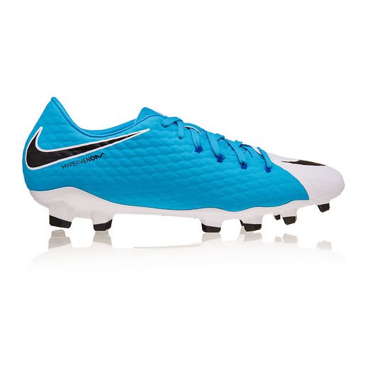 Buty piłkarskie korki Hypervenom Phelon III FG Nike (niebiesko-białe)