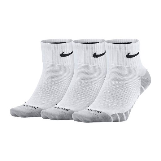 Skarpety Dry Lightweight Quarter 3 pary Nike (biało-szare)