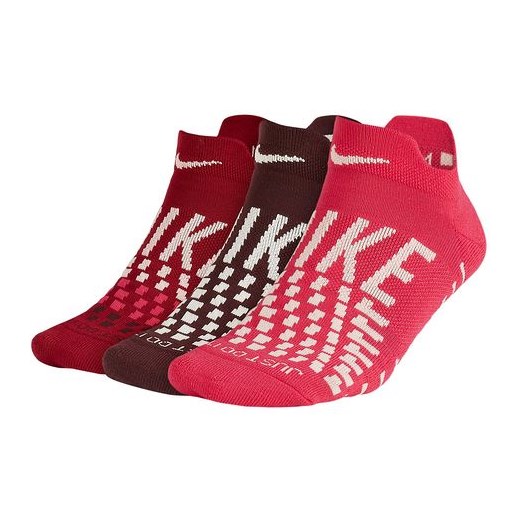 Skarpety Max Cushion Lox 3 pary Nike (bordowe/czerwone/malinowe)
