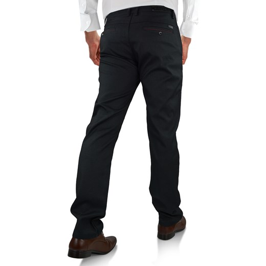 Wyjściowe spodnie męskie w kolorze ciemno-grafitowym BM096-4