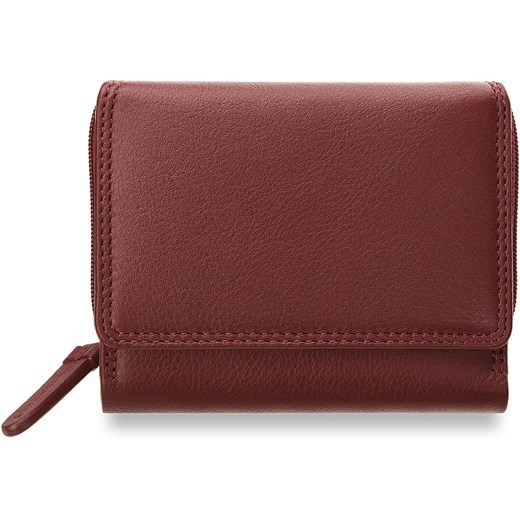 Zgrabny portfel damski visconti skórzana portmonetka - czerwony
