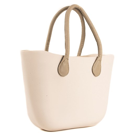BEŻOWA GUMOWA TOREBKA JELLY BAG