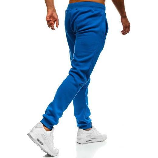 Spodnie męskie dresowe niebieskie Denley XW01