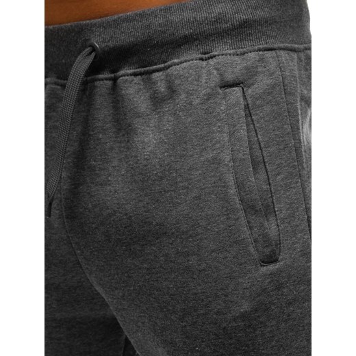 Spodnie męskie joggery dresowe grafitowe Denley XW01