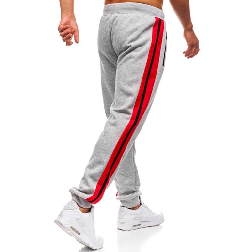 Spodnie dresowe joggery męskie szare Denley KZ05 Denley  L 