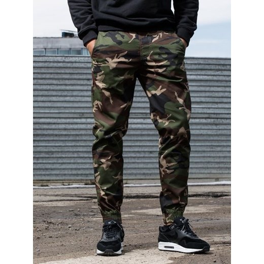 Spodnie Materiałowe Jogger Ze Ściągaczem UrbanCity Woodland Camo