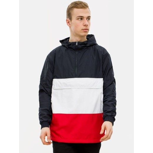 Color Block Pull Over Jacket Navy Fire Red White TB2101