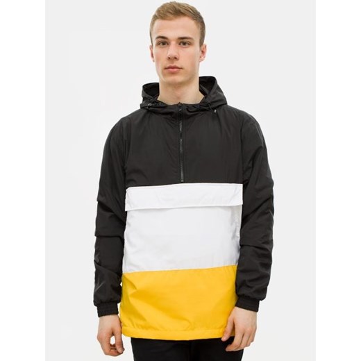 Color Block Pull Over Jacket Black Chrome Yellow White TB2101