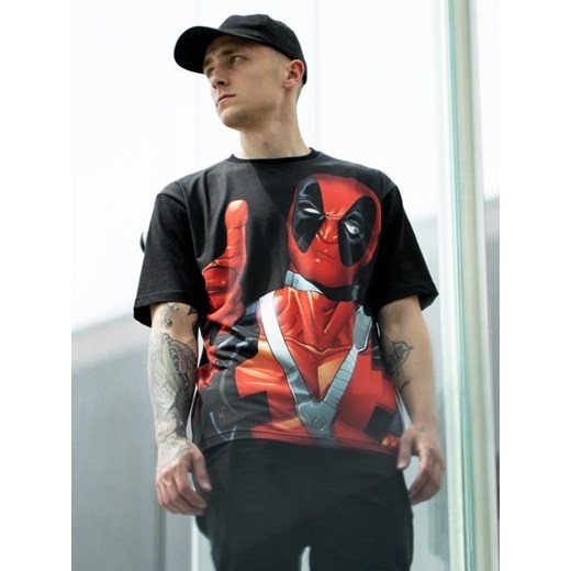 Koszulka Z Krótkim Rękawem Marvel Comics Deadpool Gesture Of OK Czarna