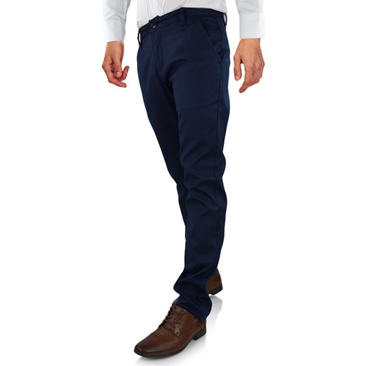 Eleganckie spodnie męskie w kolorze granatowym 1252B   33/32 merits.pl okazyjna cena 